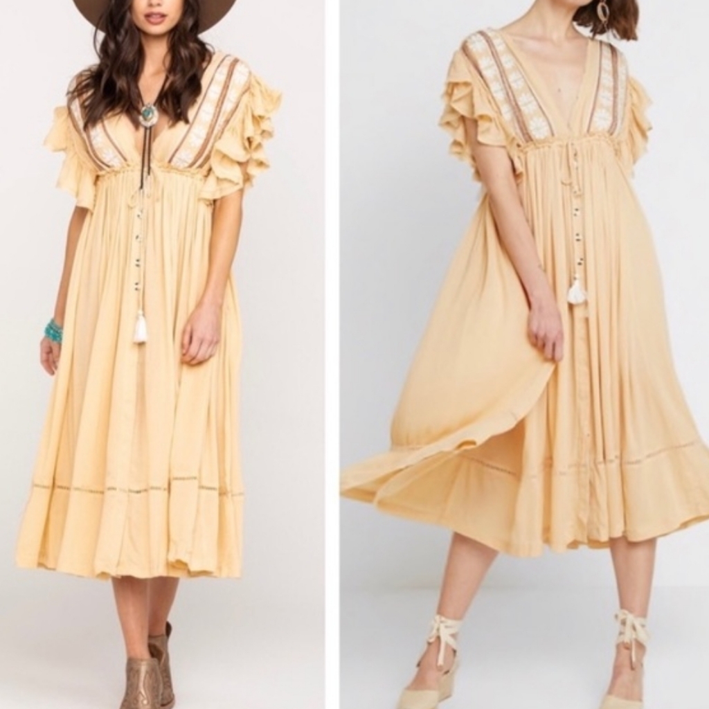 Free People Bali Will Wait For You Midi Dress